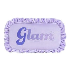 Stoney Clover Lane “Glam” Embroidered Purple Velvet Small Pouch